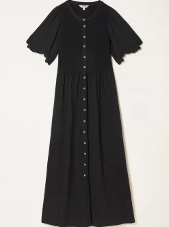 FatFace Fleur Black Jersey Midi Dress