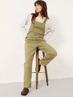 FatFace Freja Khaki Green Dungarees