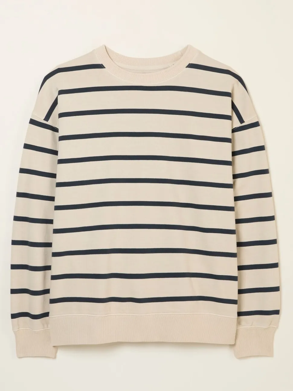FatFace Georgia Ivory Stripe Crew Sweatshirt