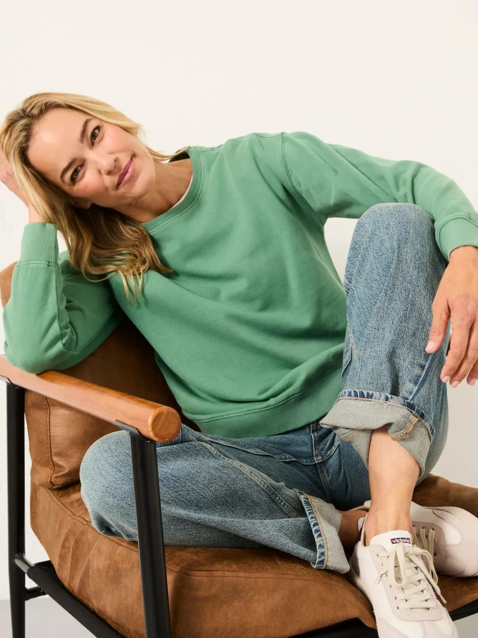 FatFace Georgia Jade Green Crew Sweatshirt