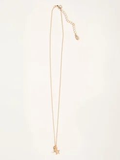 FatFace Gold Tone Star and Moon Necklace