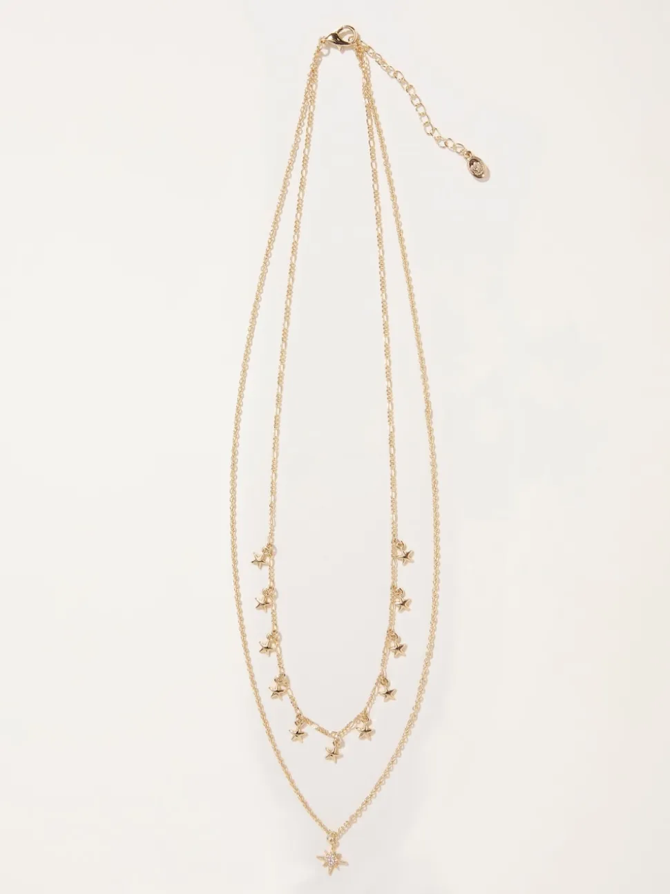 FatFace Gold Tone Star Layered Necklace