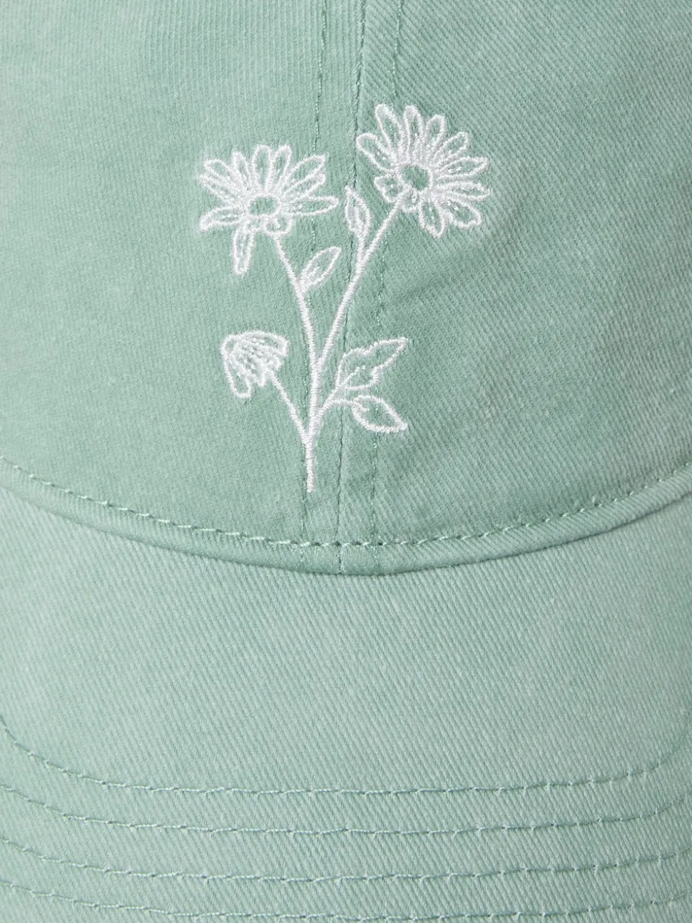 FatFace Green Embroidered Daisy Cap