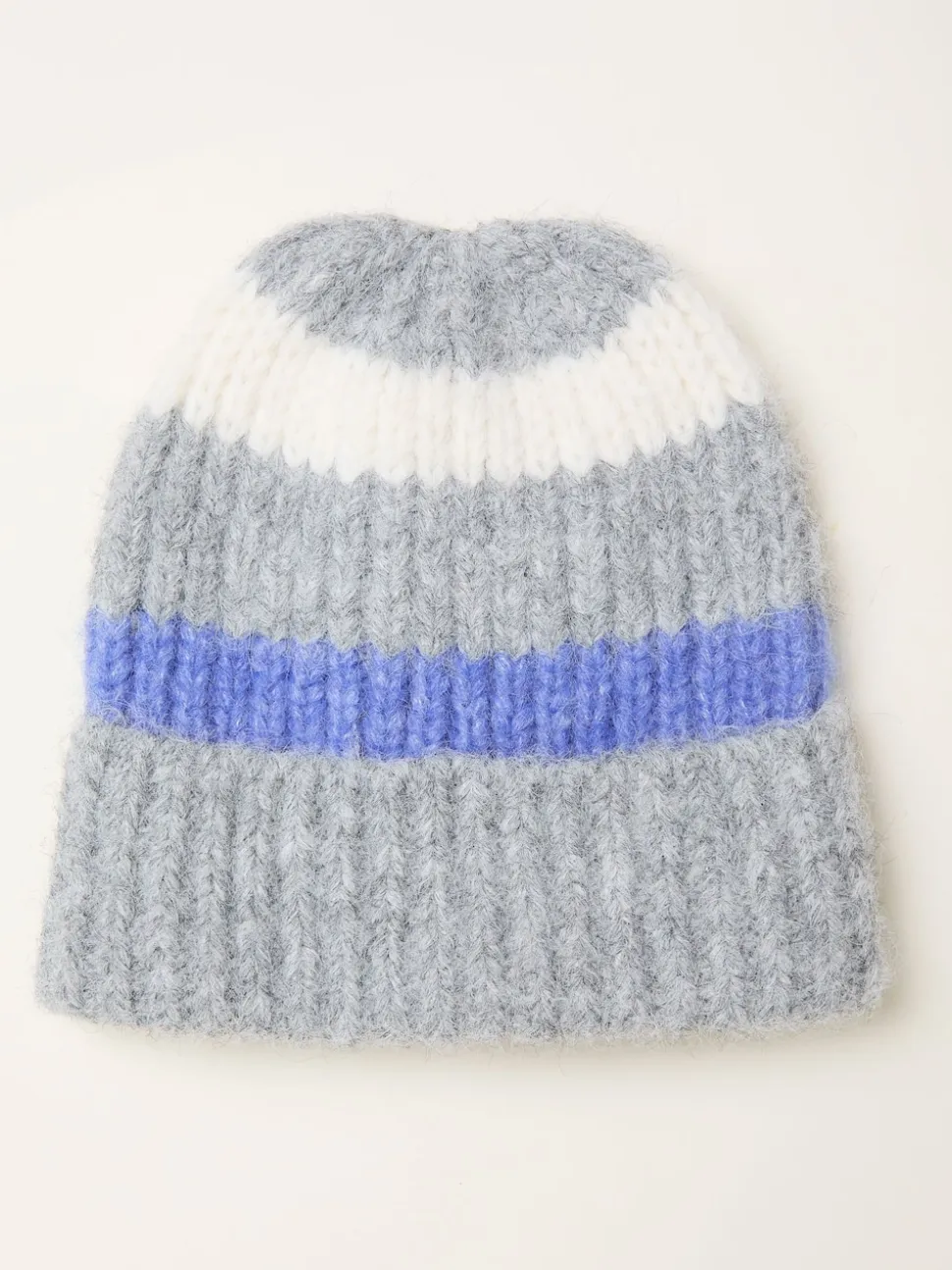 FatFace Grey Stripe Beanie
