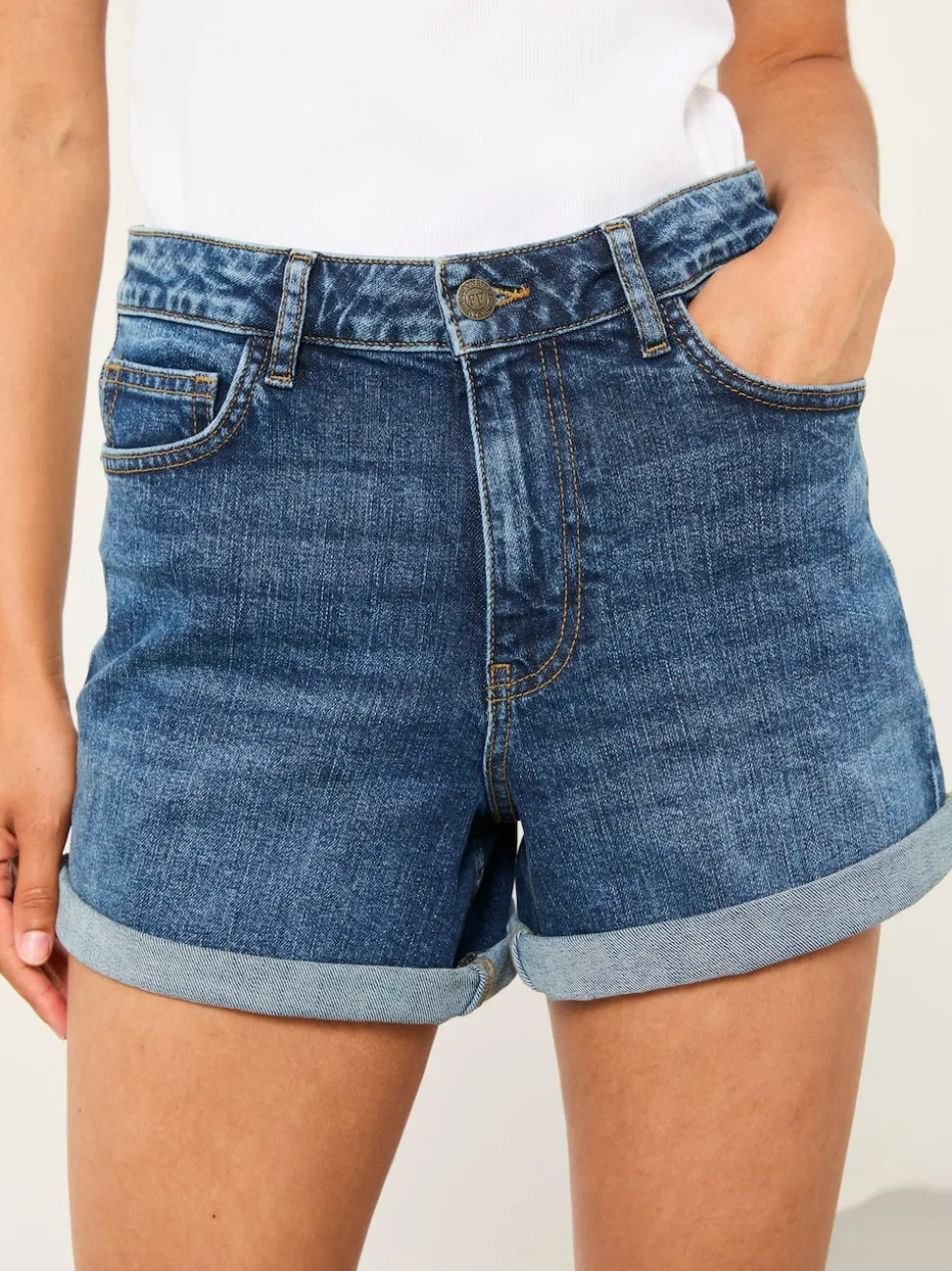 FatFace Harlyn Dark Vintage Blue Harlyn Denim Shorts