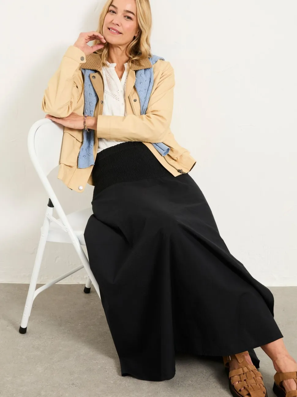 FatFace Harper Black Maxi Skirt