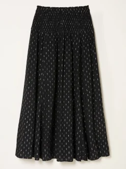 FatFace Harper Black Midi Skirt