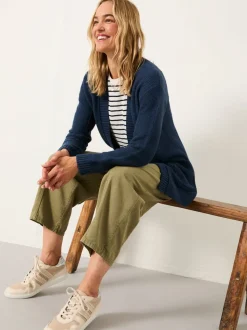 FatFace Harriet Navy Longline Knitted Cardigan