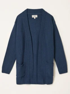 FatFace Harriet Navy Longline Knitted Cardigan