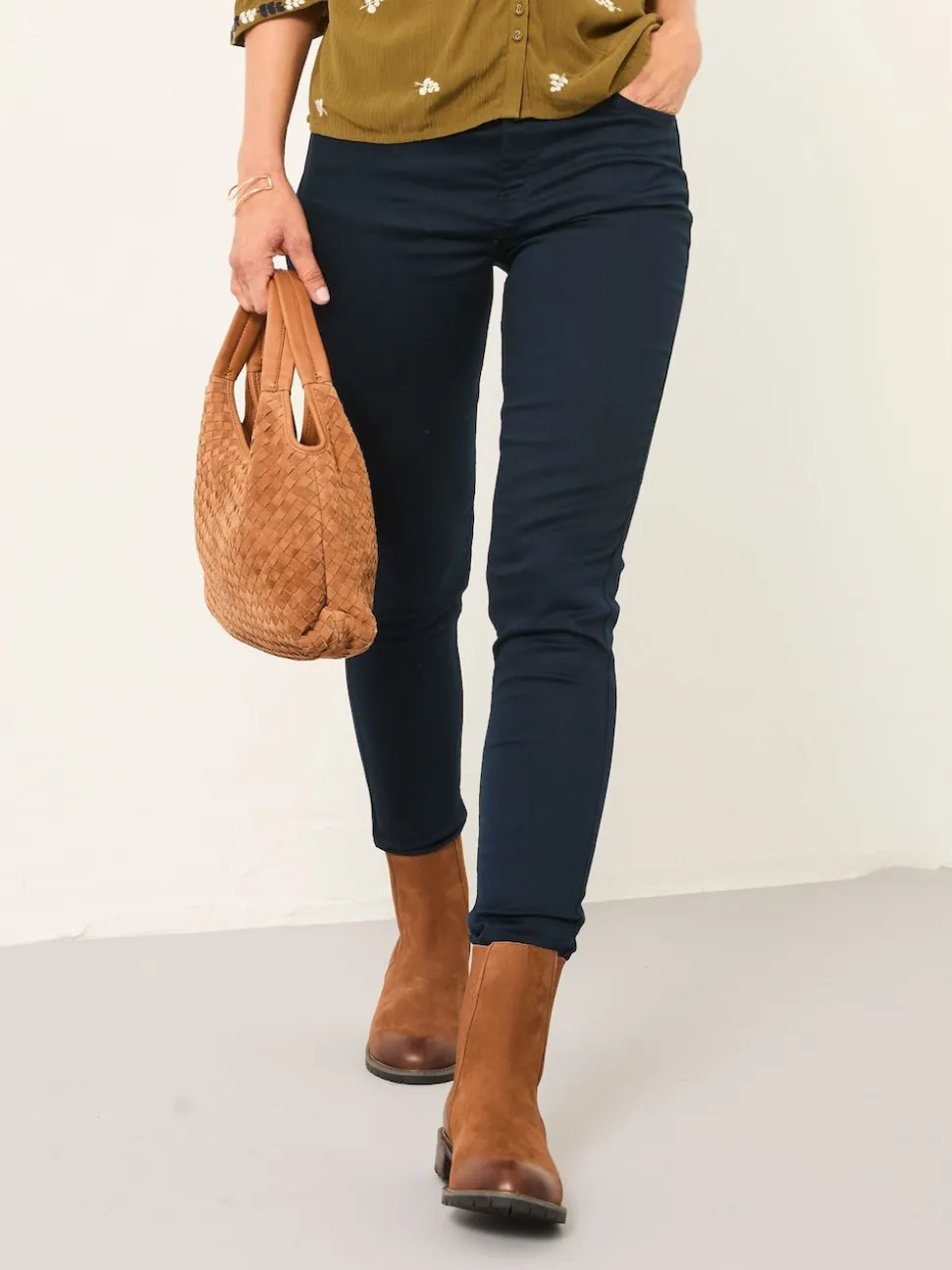 FatFace Hayle Navy Five Pocket Jegging