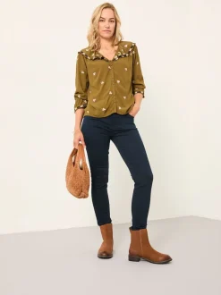 FatFace Hayle Navy Five Pocket Jegging