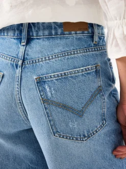 FatFace Isabella Light Blue Denim Bermuda Shorts