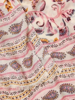 FatFace Ivory Paisley Floral Printed Lightweight Scarf