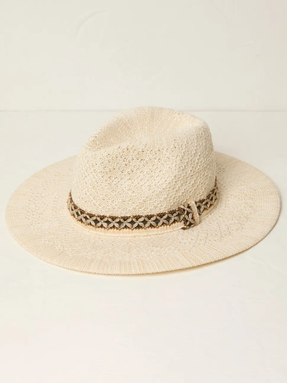 FatFace Ivory Sparkle Fedora Hat