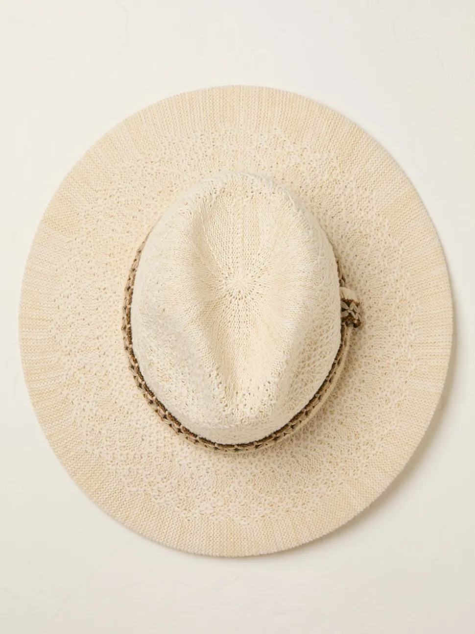 FatFace Ivory Sparkle Fedora Hat