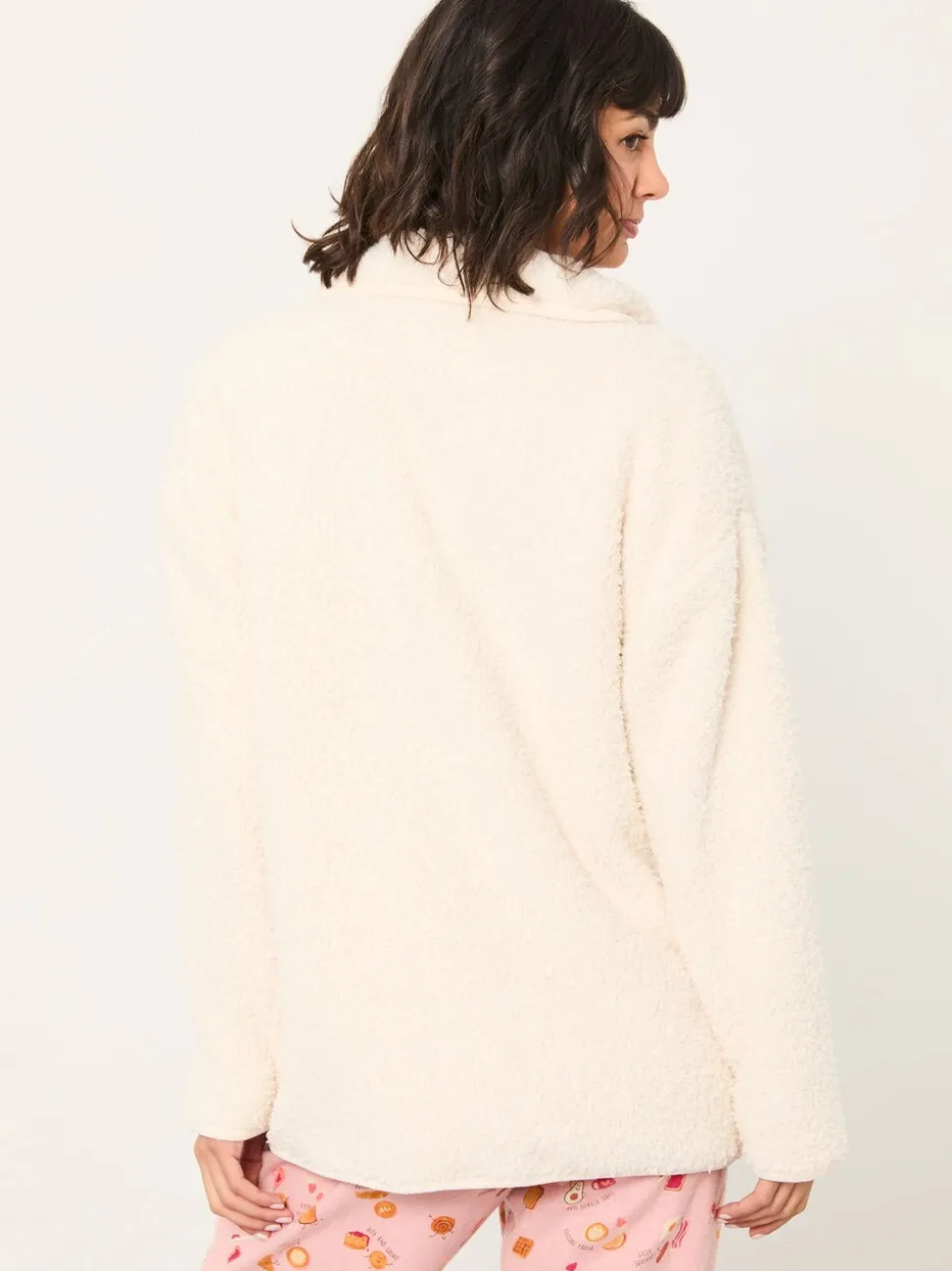 FatFace Ivory Zip Through Snuggle Top