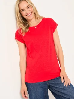 FatFace Ivy Red Round Neck T-Shirt