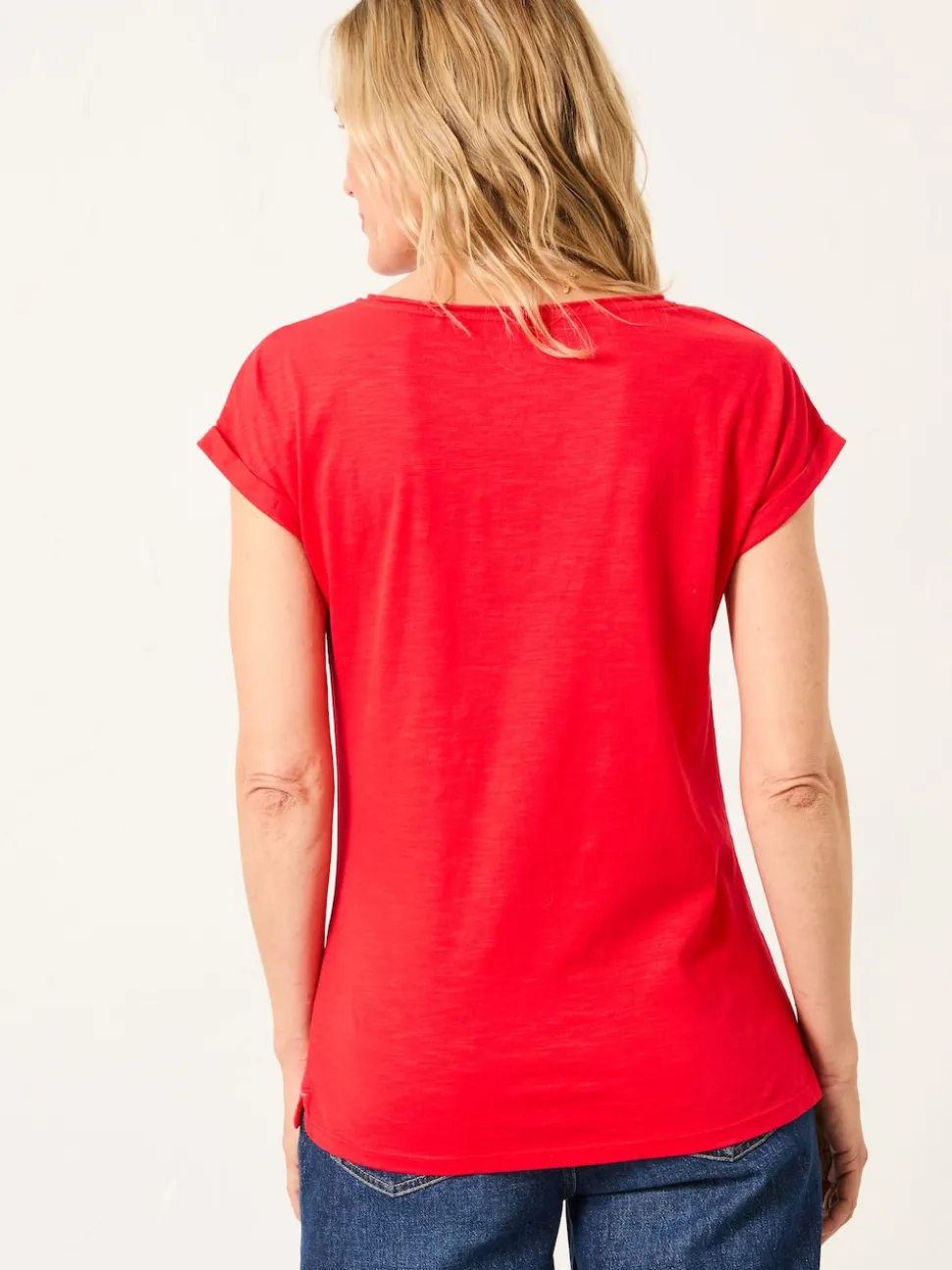 FatFace Ivy Red Round Neck T-Shirt