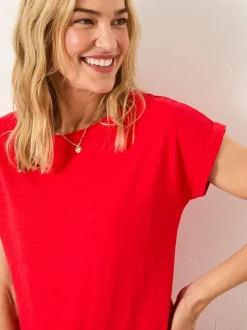 FatFace Ivy Red Round Neck T-Shirt