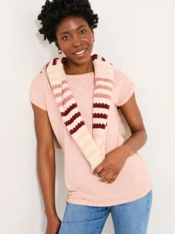FatFace Ivy Rose Pink Round Neck T-Shirt