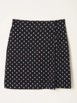 FatFace Jackie Black Metallic Skirt