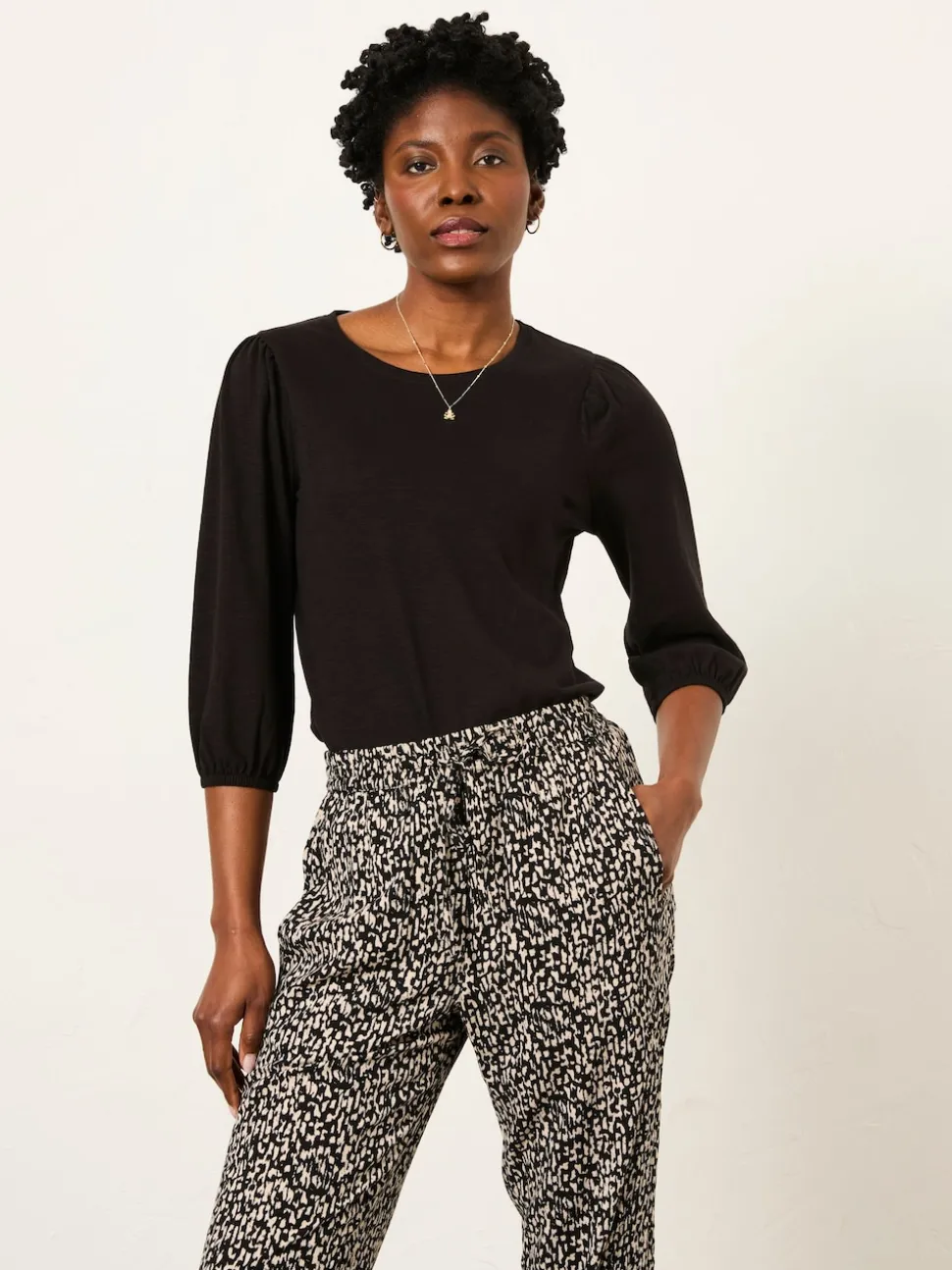 FatFace Jenny Black Top