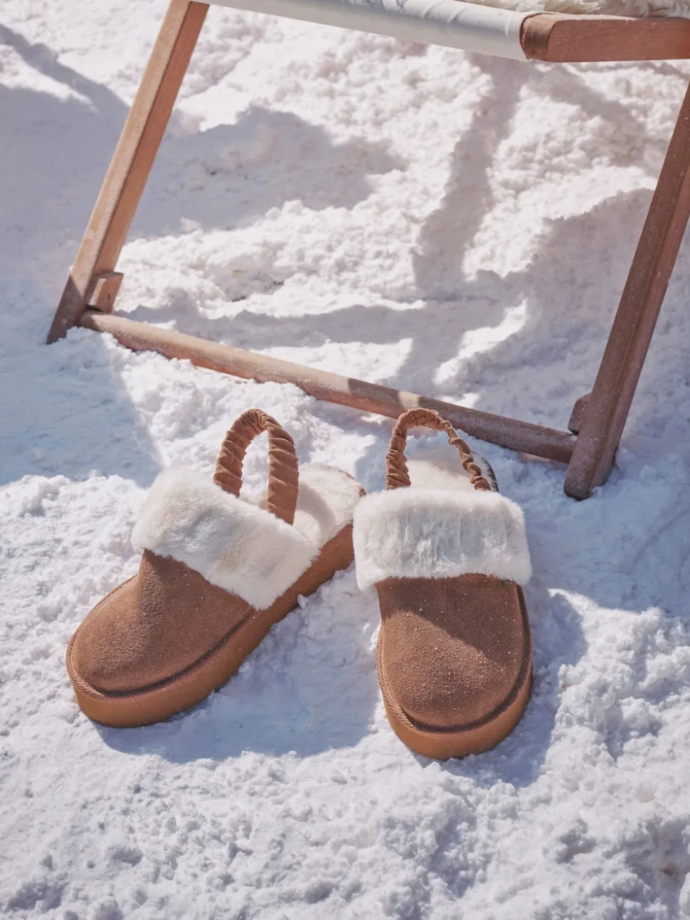 FatFace Josie Tan Brown Back Strap Mule