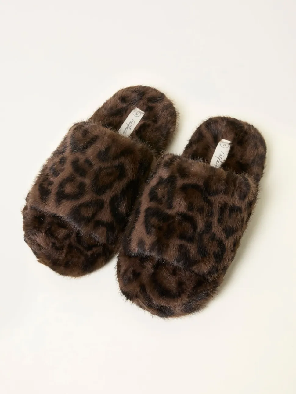 FatFace Kat Black Leopard Slipper