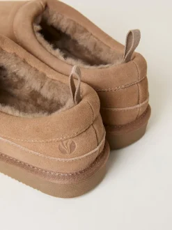FatFace Laura Mink Brown Suede Slipper