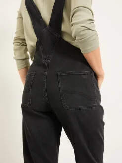 FatFace Lewes Washed Black Dungarees