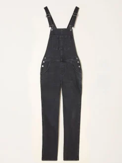FatFace Lewes Washed Black Dungarees