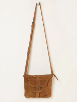 FatFace Libby Tan Brown Suede Crossbody Bag