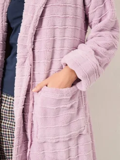 FatFace Lilac Purple Cosy Textured Dressing Gown