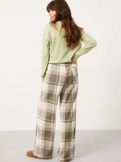 FatFace Lola Green Check Pyjama Bottoms