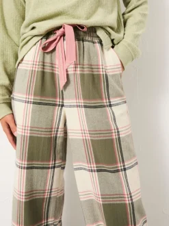 FatFace Lola Green Check Pyjama Bottoms