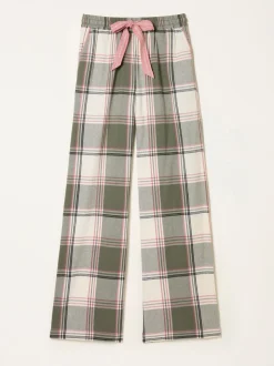 FatFace Lola Green Check Pyjama Bottoms