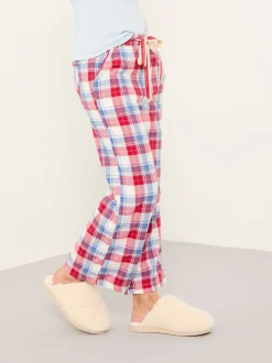 FatFace Lola Red Multi Check Pyjama Bottoms
