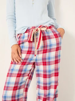 FatFace Lola Red Multi Check Pyjama Bottoms