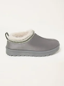 FatFace Lyra Dark Grey Mule Slipper