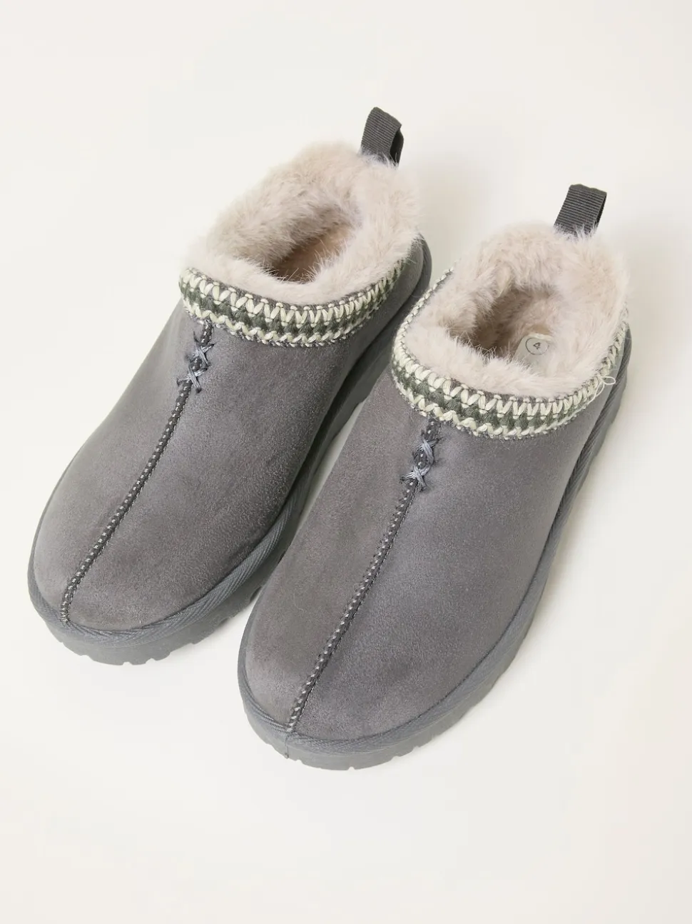 FatFace Lyra Dark Grey Mule Slipper