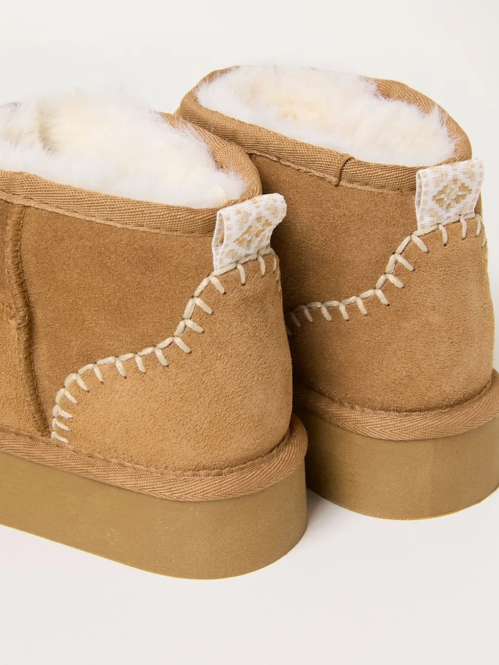 FatFace Maeve Tan Brown Suede Mini Boot