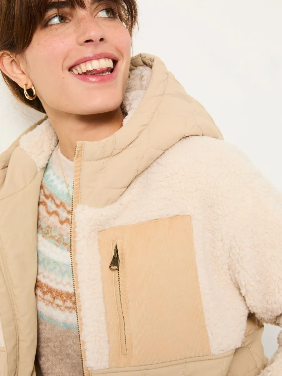 FatFace Maple Ivory Fleece