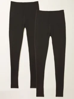 FatFace Meribel Black 2 Pack Leggings