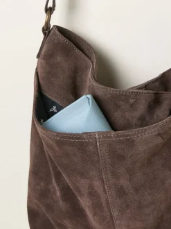 FatFace Molly Chocolate Brown Suede Shoulder Bag