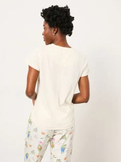 FatFace Natalie Ivory Frog Graphic T shirt
