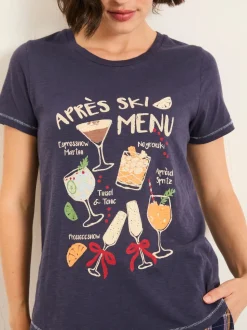 FatFace Navy Apres Ski Graphic T Shirt