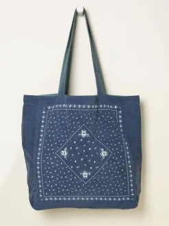 FatFace Navy Bee Bandana Print Reversible Tote Bag