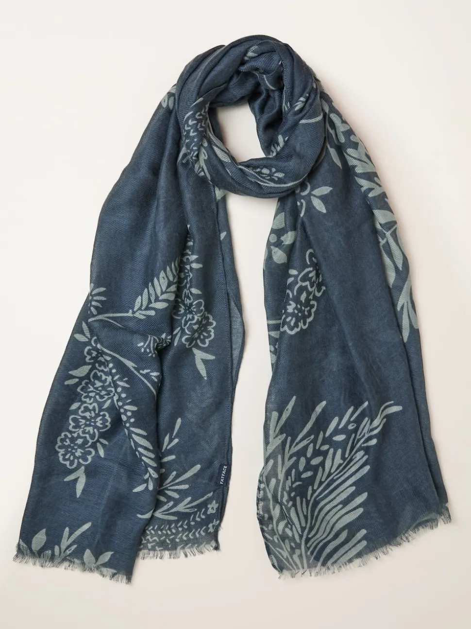 FatFace Navy Blue Summer Meadow Printed Scarf