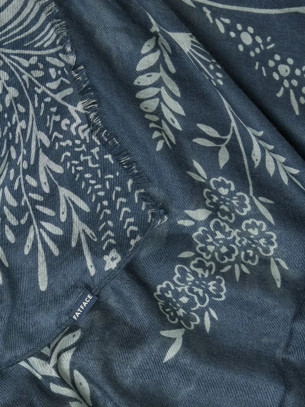 FatFace Navy Blue Summer Meadow Printed Scarf