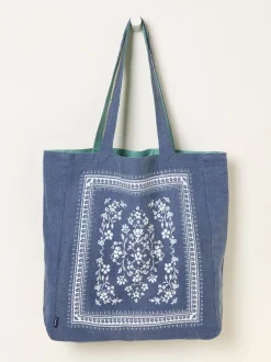 FatFace Navy Floral Reversible Tote Bag